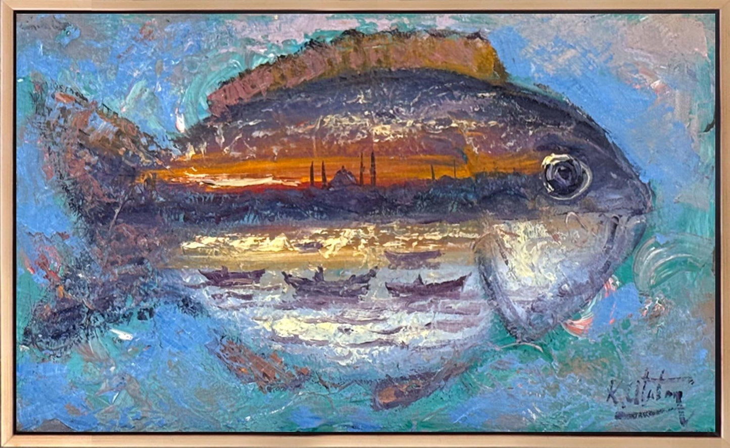 Suların Altındaki İstanbul Yağlı Boya Tablosu