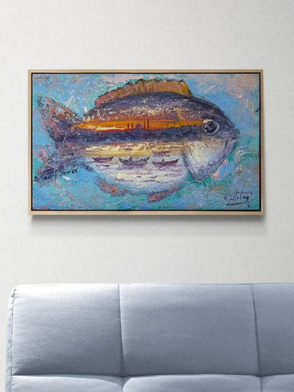 Suların Altındaki İstanbul Yağlı Boya Tablosu