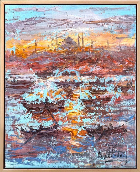 Boğazda Bir Nefes Yağlı Boya Tablosu