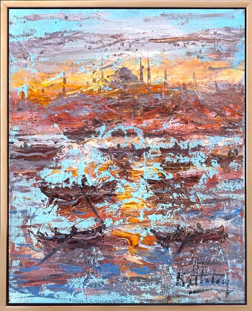 Boğazda Bir Nefes Yağlı Boya Tablosu