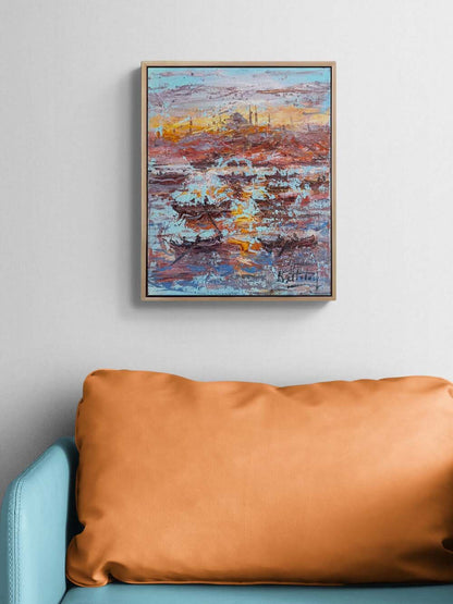 Boğazda Bir Nefes Yağlı Boya Tablosu