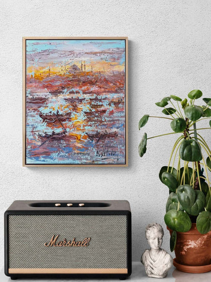 Boğazda Bir Nefes Yağlı Boya Tablosu