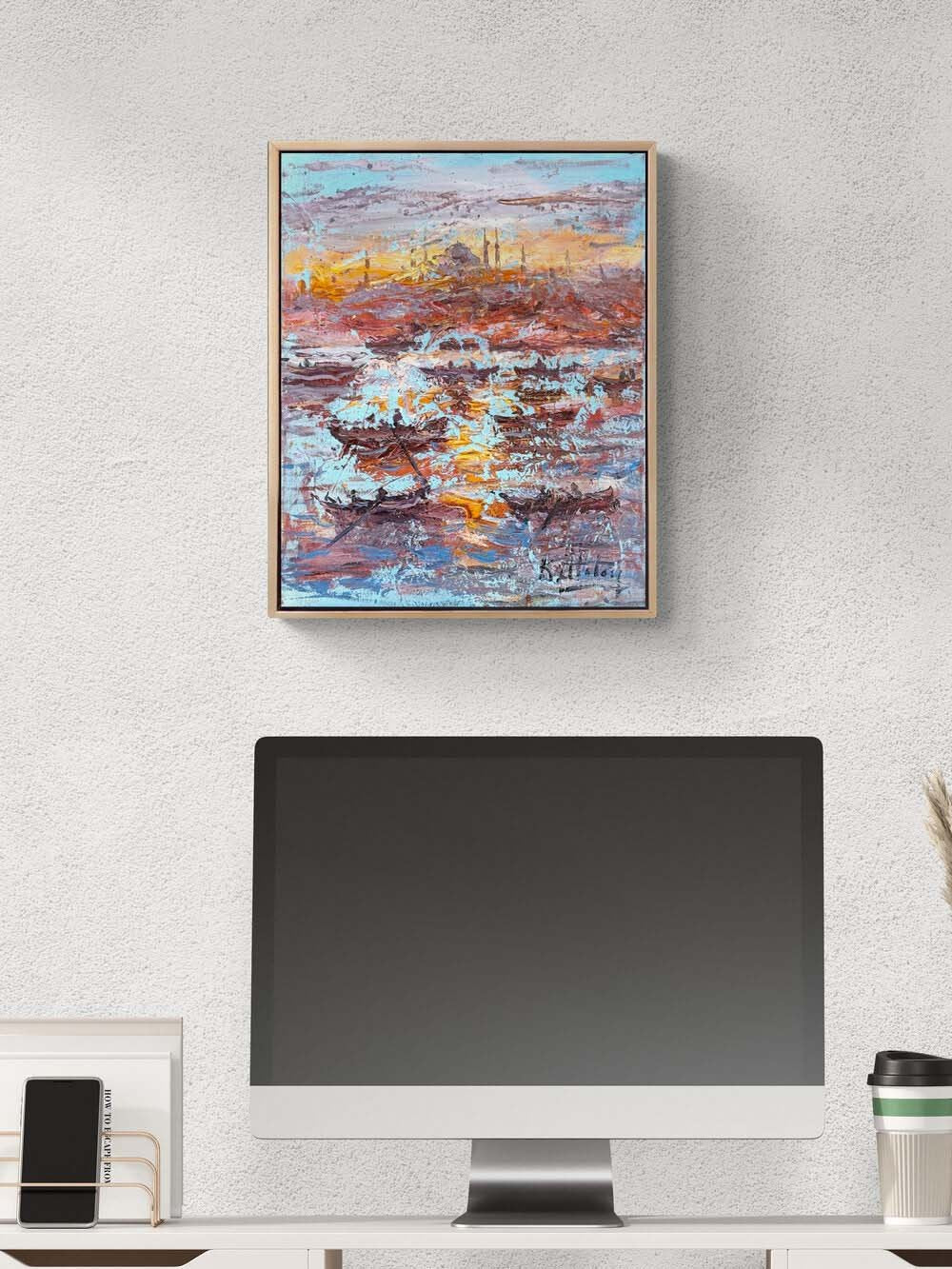 Boğazda Bir Nefes Yağlı Boya Tablosu