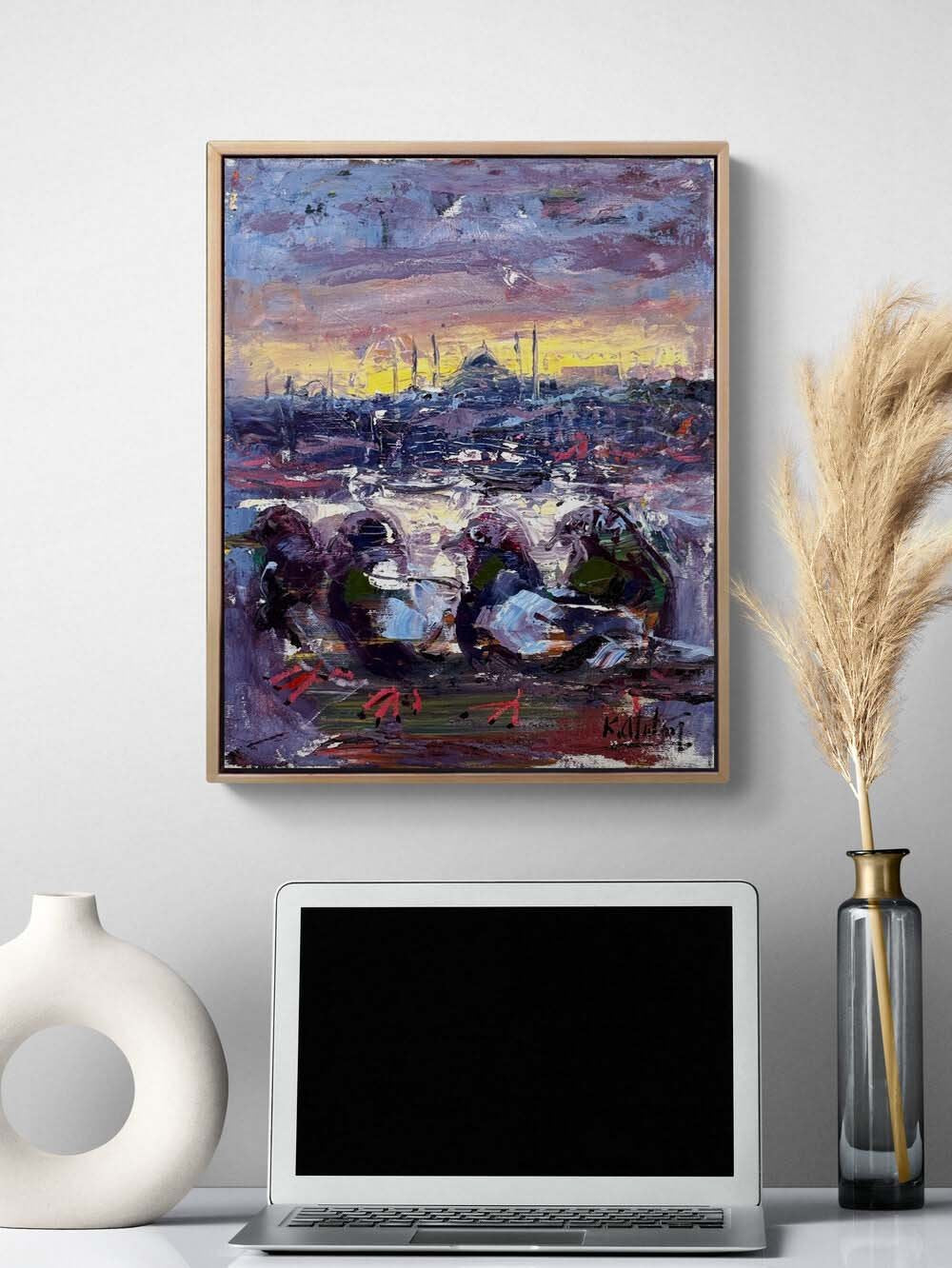 İstanbul’un Kanatları Yağlı Boya Tablosu