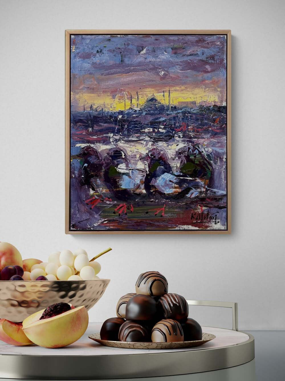 İstanbul’un Kanatları Yağlı Boya Tablosu