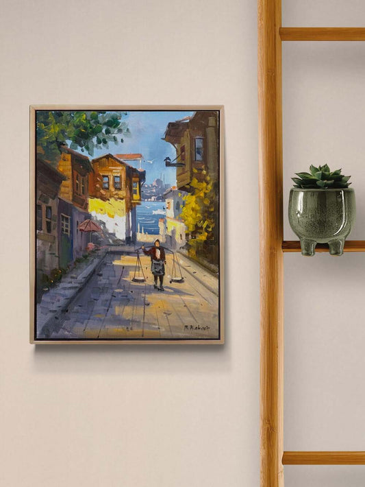 Eski Sokakların Sessizliği Yağlı Boya Tablosu