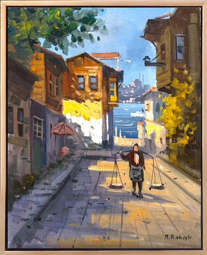Eski Sokakların Sessizliği Yağlı Boya Tablosu