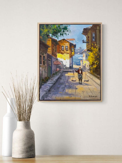 Eski Sokakların Sessizliği Yağlı Boya Tablosu