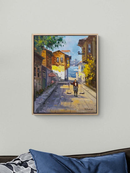 Eski Sokakların Sessizliği Yağlı Boya Tablosu