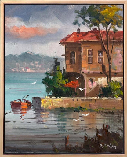 Boğaza Açılan Yol Yağlı Boya Tablosu