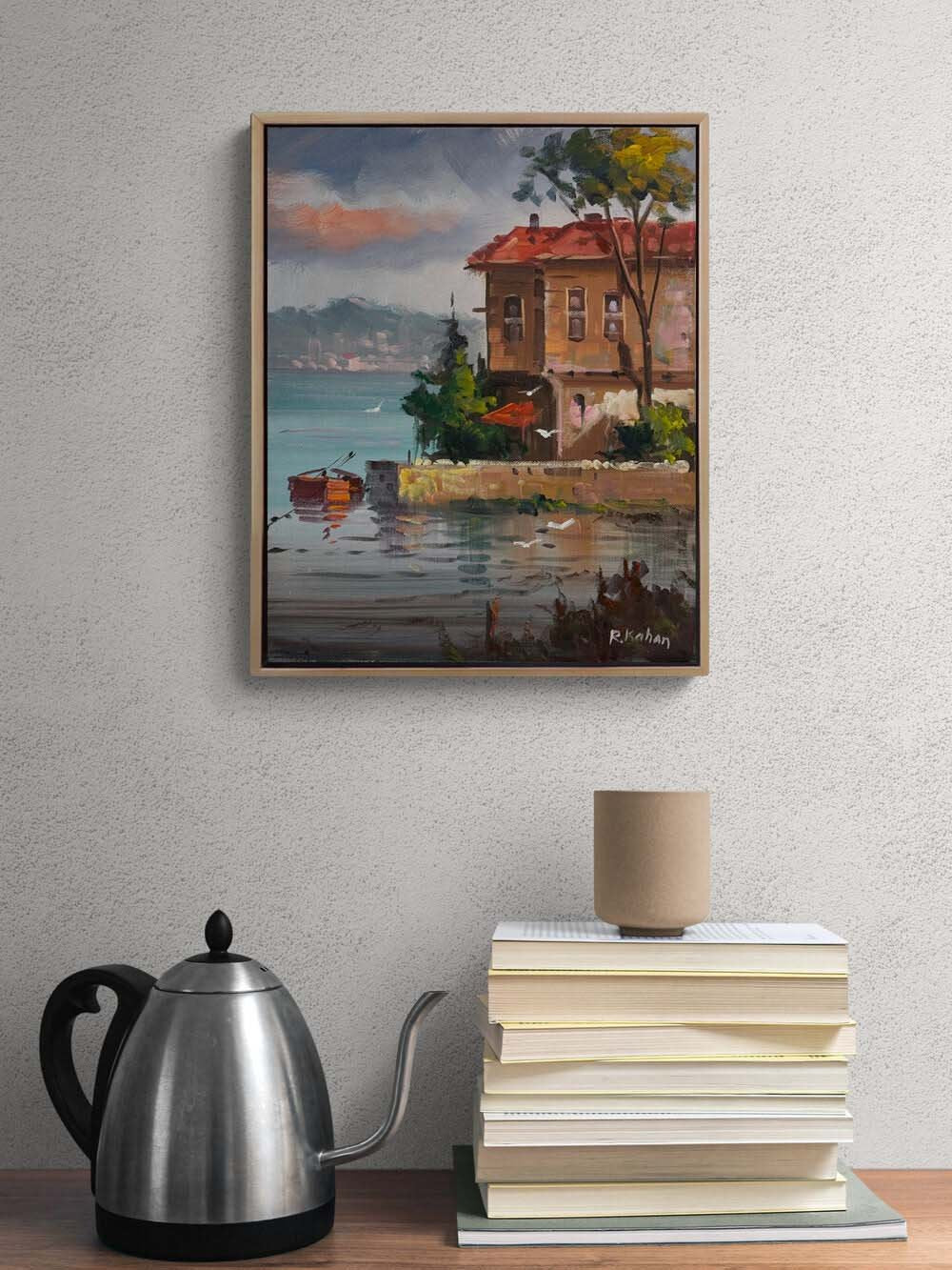 Boğaza Açılan Yol Yağlı Boya Tablosu