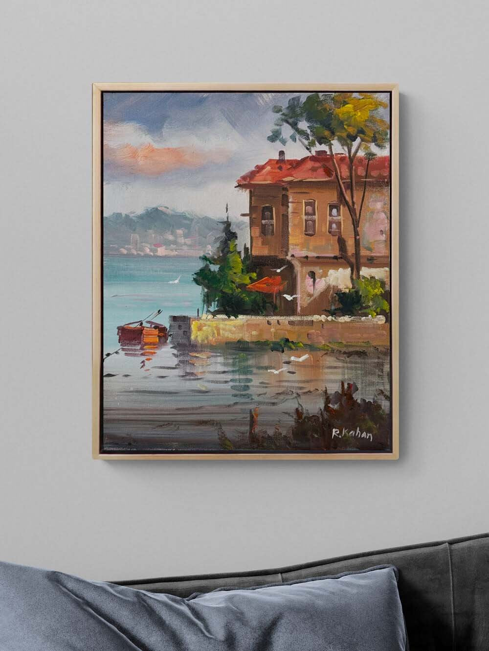 Boğaza Açılan Yol Yağlı Boya Tablosu