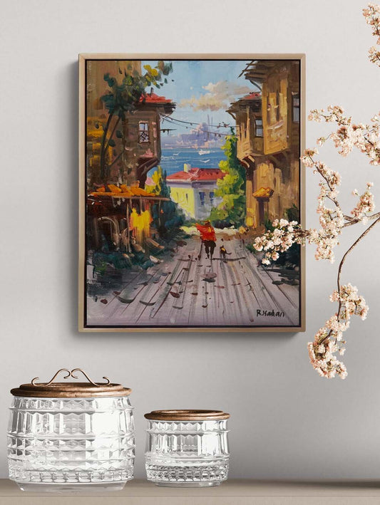 Sokağın Huzuru Yağlı Boya Tablosu