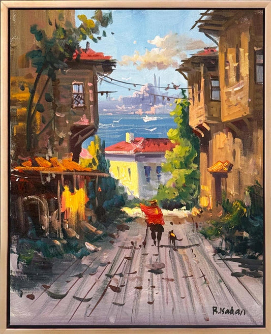 Sokağın Huzuru Yağlı Boya Tablosu