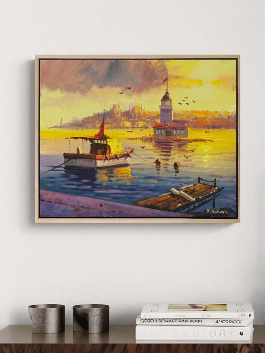 Üsküdar'da İskele Yağlı Boya Tablosu