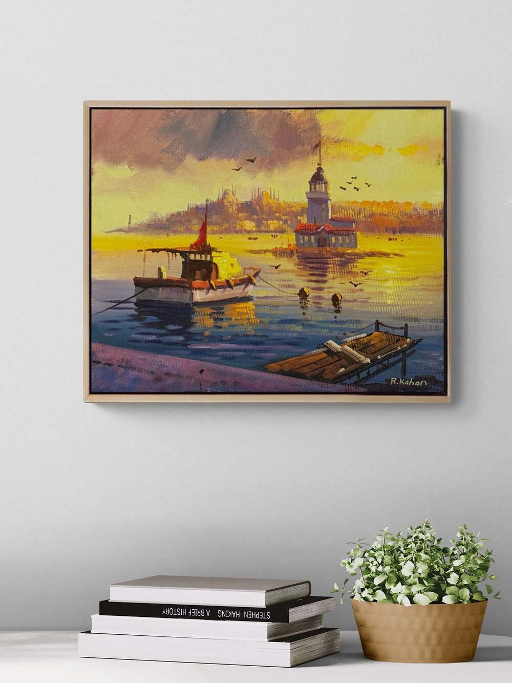 Üsküdar'da İskele Yağlı Boya Tablosu