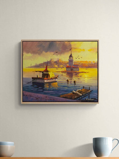 Üsküdar'da İskele Yağlı Boya Tablosu