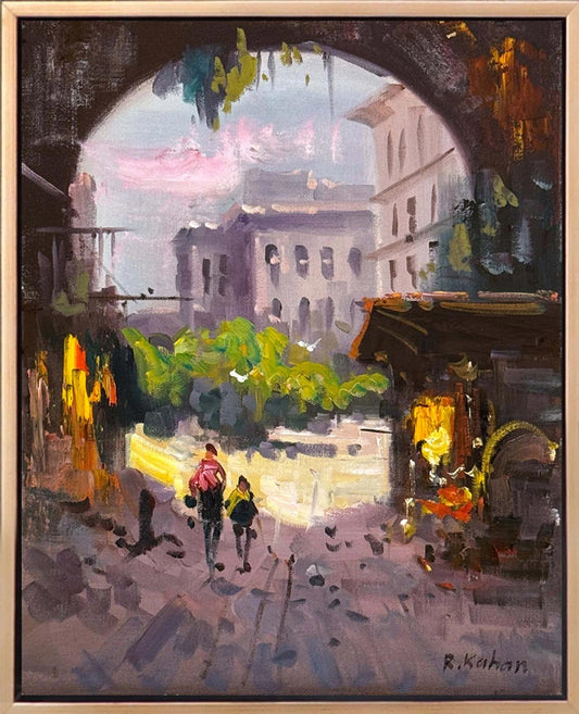 Kentde Sessizlik Yağlı Boya Tablosu