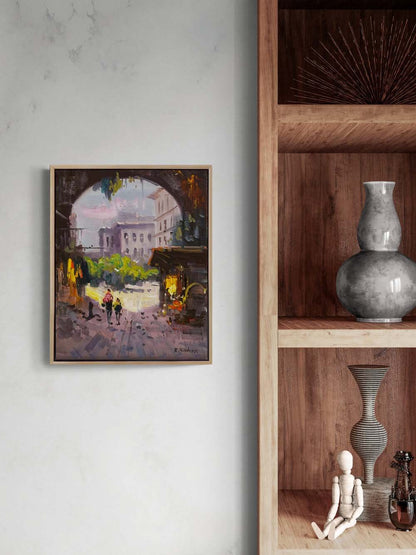 Kentde Sessizlik Yağlı Boya Tablosu