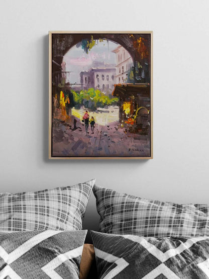 Kentde Sessizlik Yağlı Boya Tablosu