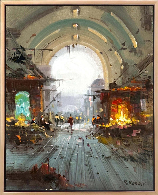 Hafızalarda Bir Sokak Yağlı Boya Tablosu