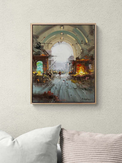 Hafızalarda Bir Sokak Yağlı Boya Tablosu