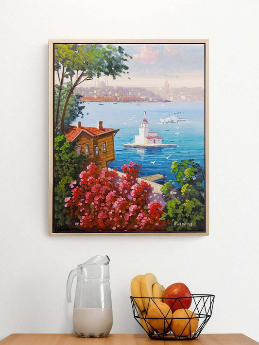 Bir Yaz Sabahı Üsküdar Yağlı Boya Tablosu