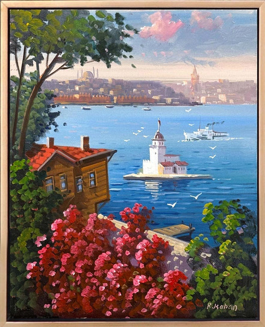 Bir Yaz Sabahı Üsküdar Yağlı Boya Tablosu