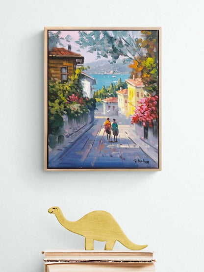 Sokaklarda Zaman Yağlı Boya Tablosu