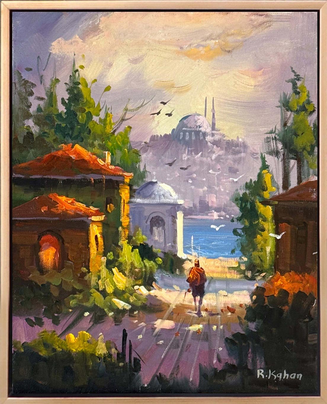 Boğaza Yürüyenler Yağlı Boya Tablosu