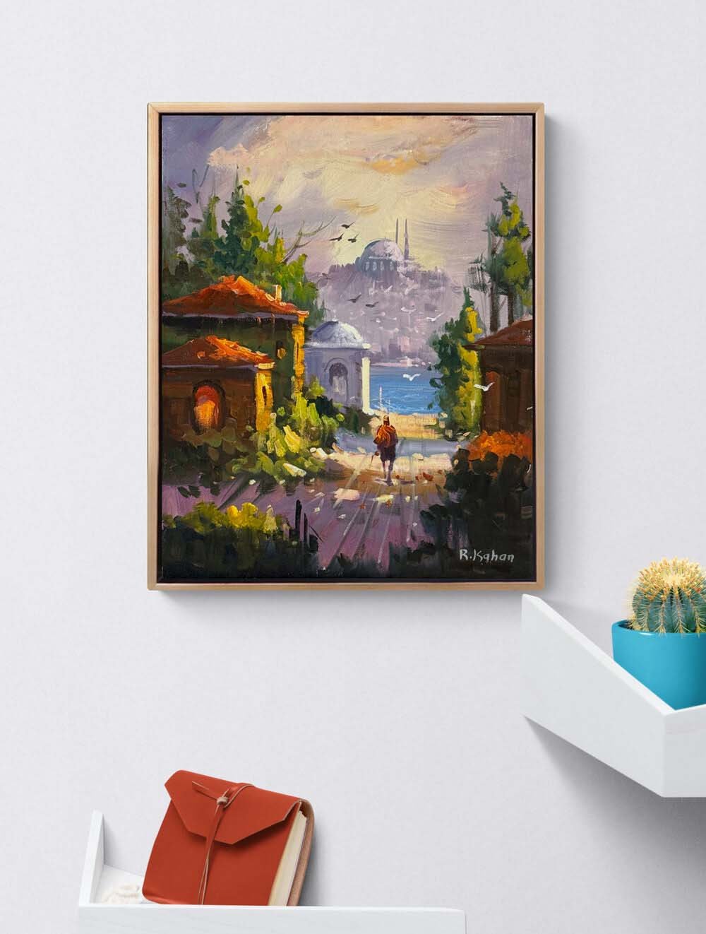 Boğaza Yürüyenler Yağlı Boya Tablosu