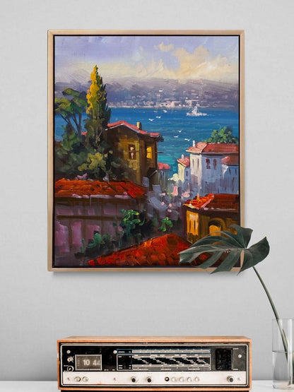 Denize Açılan Hatıra Yağlı Boya Tablosu