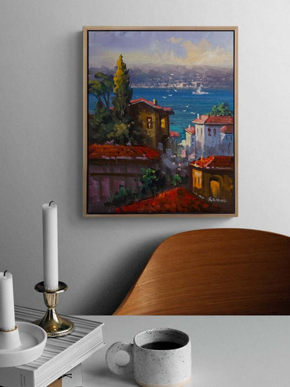 Denize Açılan Hatıra Yağlı Boya Tablosu