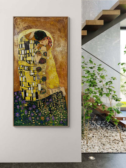 Sessiz Bir Öpücük Yağlı Boya Tablosu