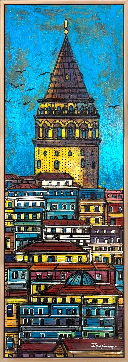 Bir Rüyanın İçinde Galata Yağlı Boya Tablosu
