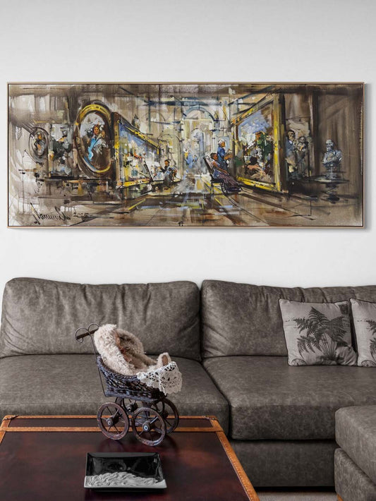 Bir Galerinin Hikayesi Yağlı Boya Tablosu