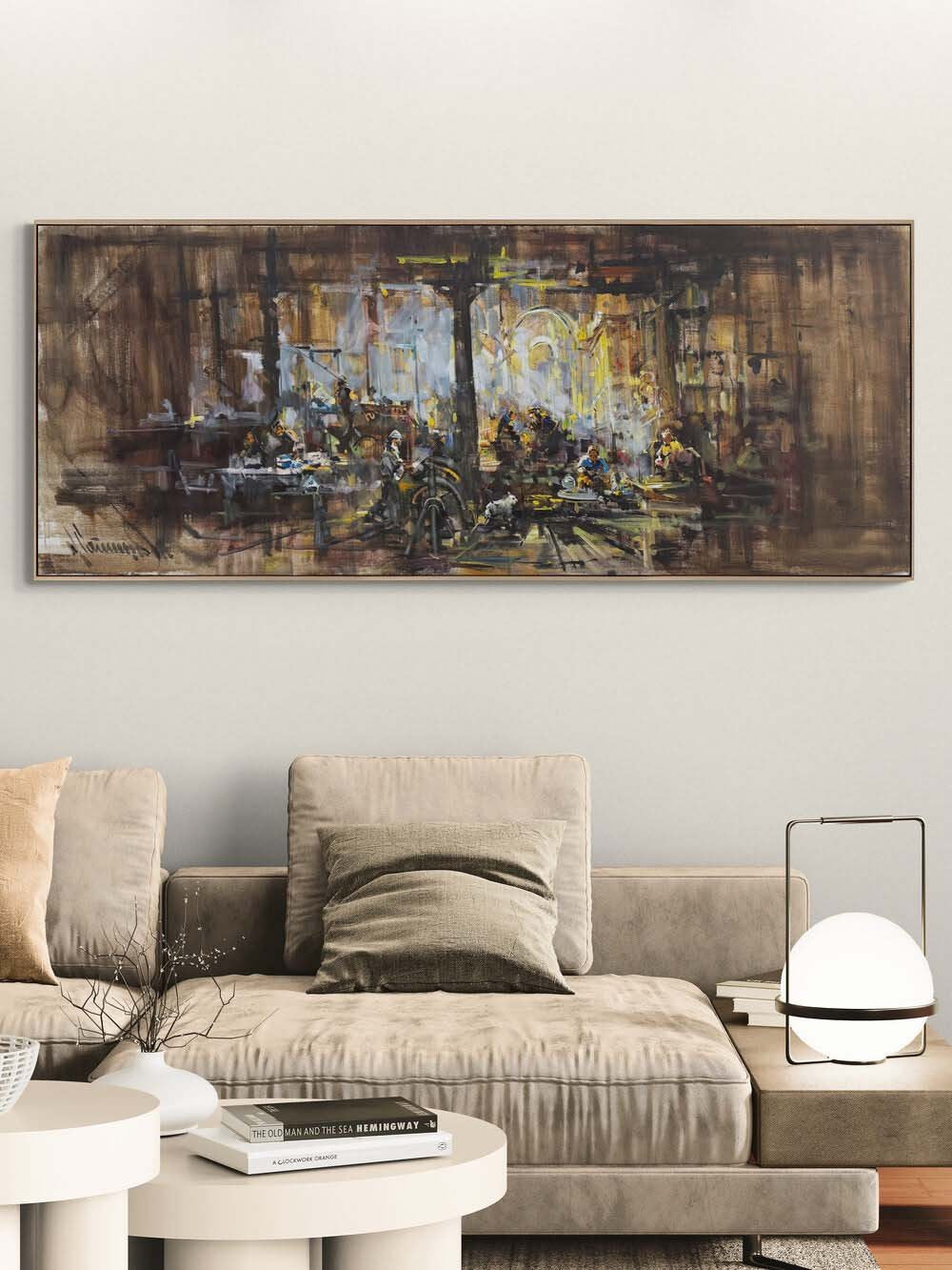 Duman ve Gün Işığı Yağlı Boya Tablosu