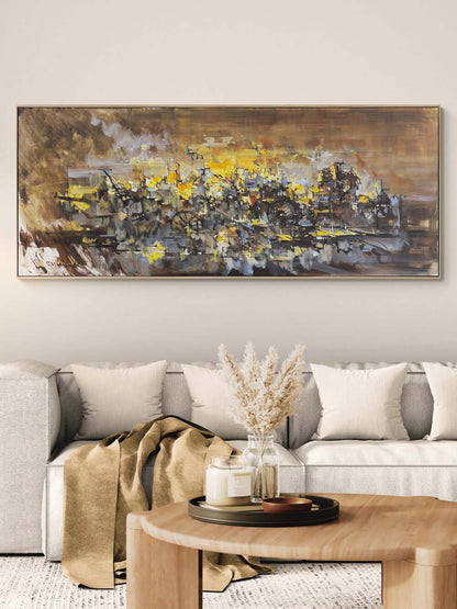 Zamanın İçinde Çarklar Yağlı Boya Tablosu