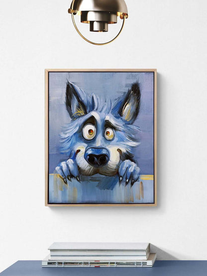 Aç Kurt Yağlı Boya Tablosu