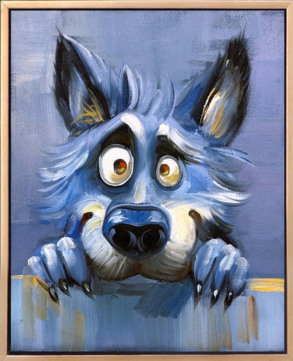 Aç Kurt Yağlı Boya Tablosu