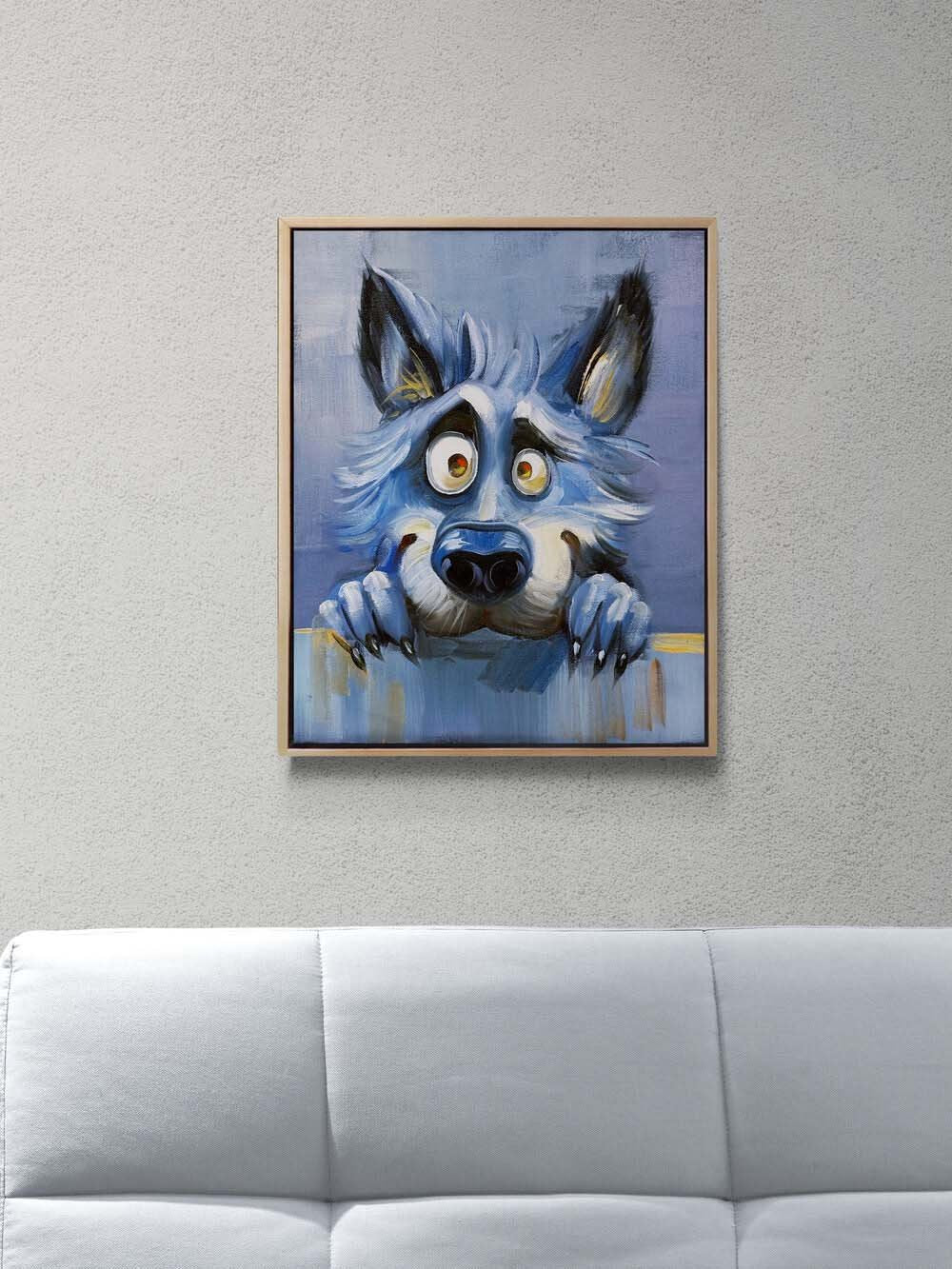 Aç Kurt Yağlı Boya Tablosu