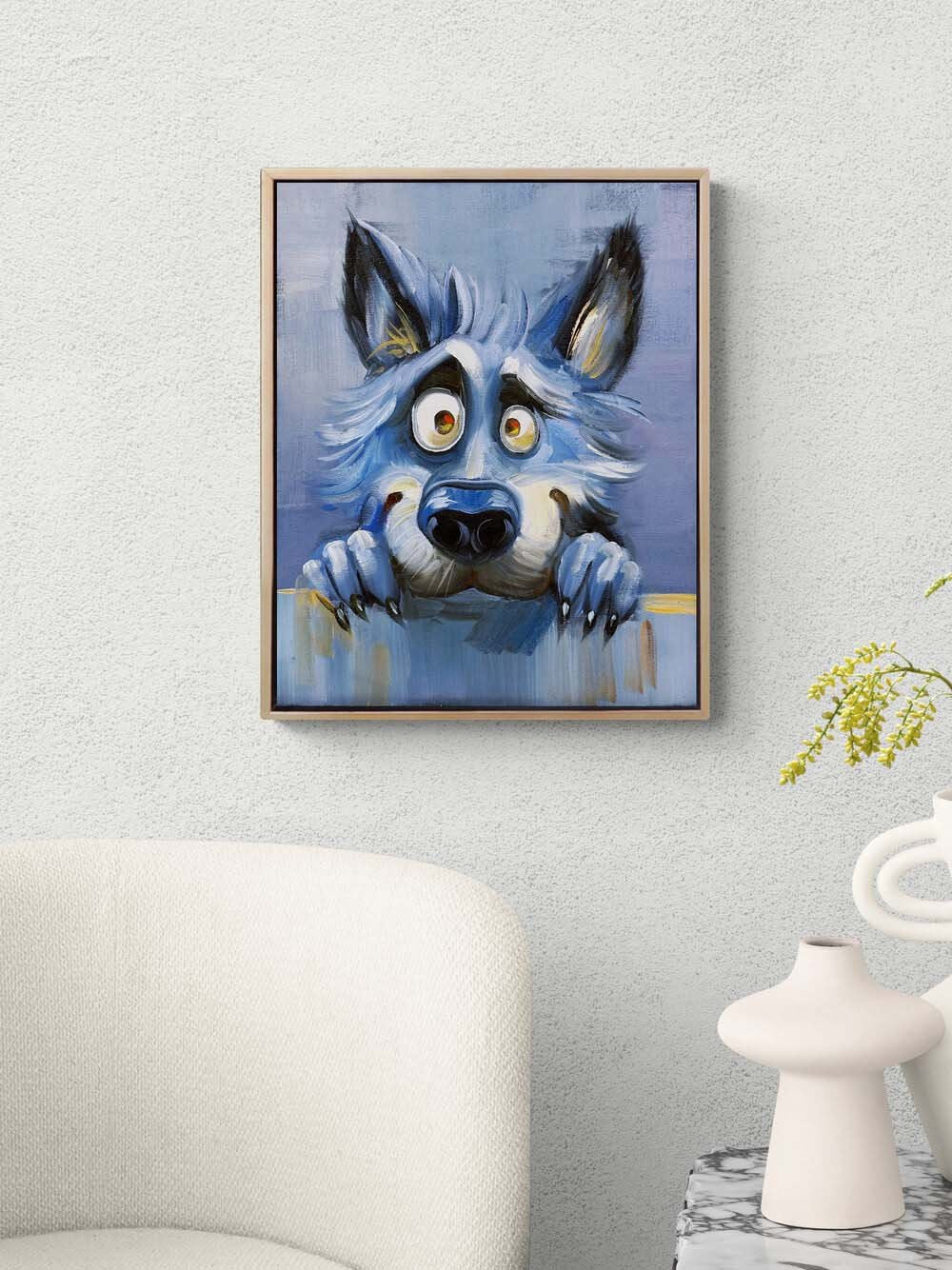 Aç Kurt Yağlı Boya Tablosu