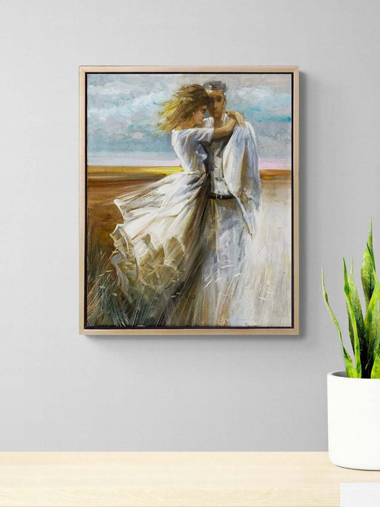 Kalplerin Buluşması Yağlı Boya Tablosu