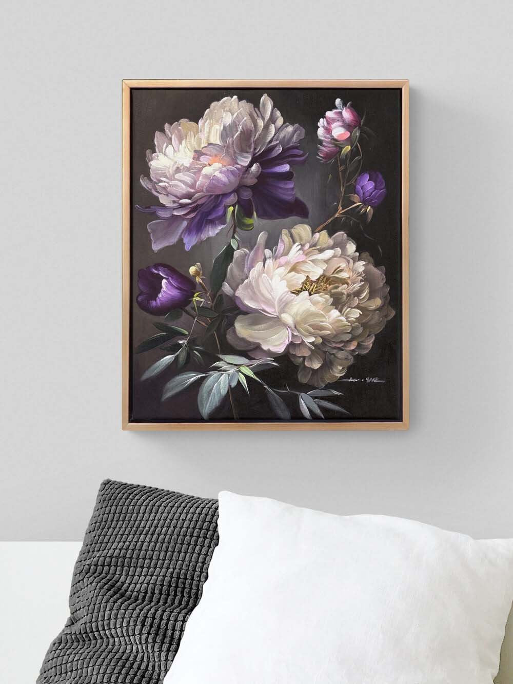 Şakayık Çiçeği Yağlı Boya Tablosu