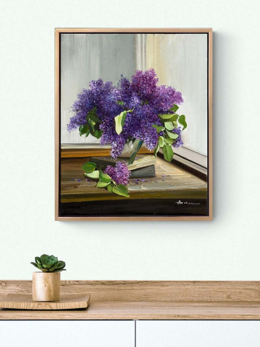 Leylakların Arasında Yağlı Boya Tablosu