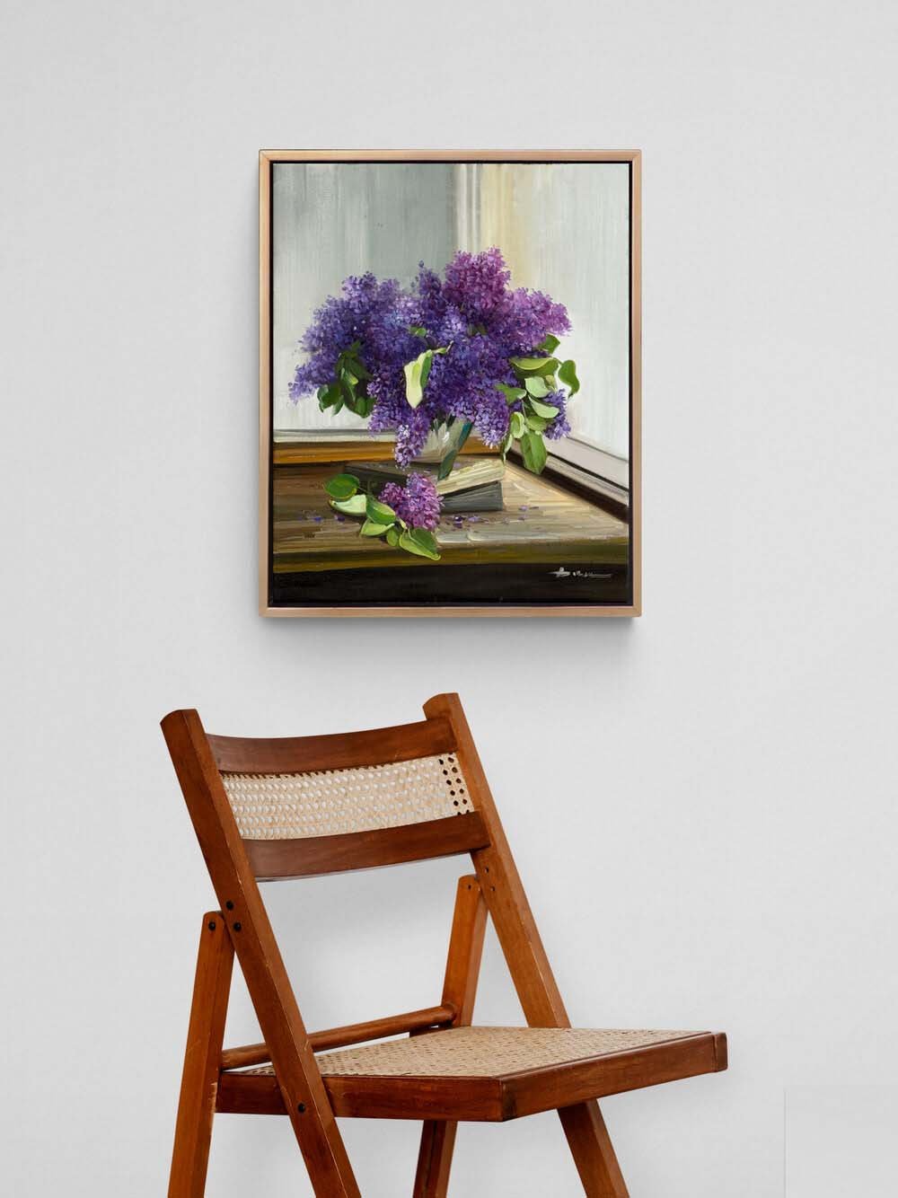 Leylakların Arasında Yağlı Boya Tablosu