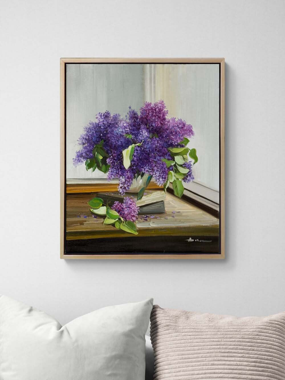 Leylakların Arasında Yağlı Boya Tablosu