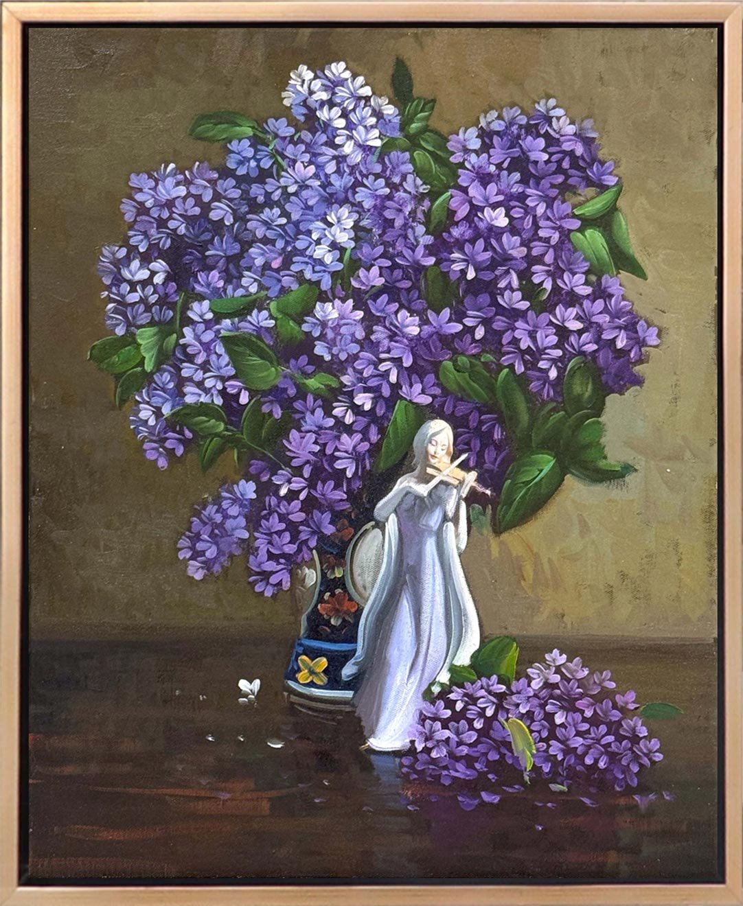 Bir Buket Leylak Yağlı Boya Tablosu