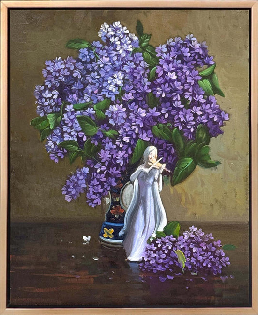 Bir Buket Leylak Yağlı Boya Tablosu