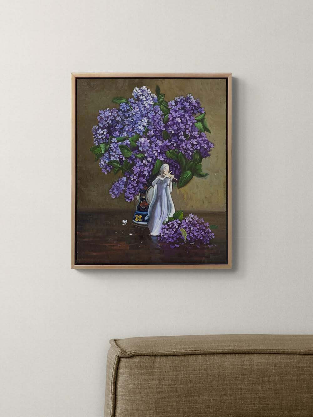 Bir Buket Leylak Yağlı Boya Tablosu